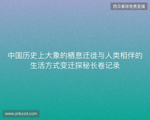 中国历史上大象的栖息迁徙与人类相伴的生活方式变迁探秘长卷记录